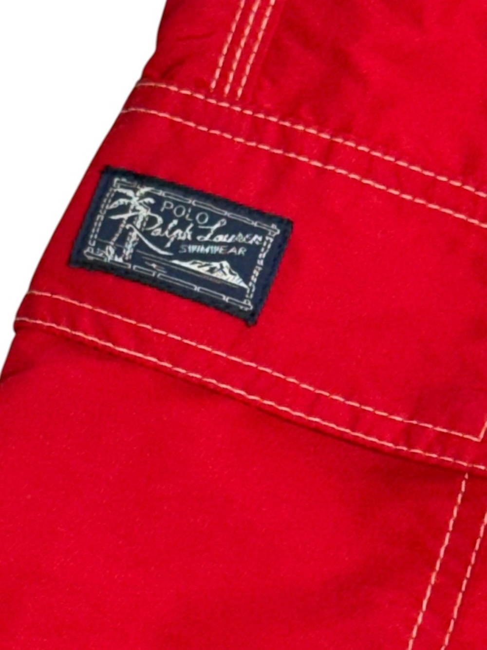 Polo Ralph Lauren Red Kailua Swim Trunks Cargo Board Shorts Men's XXL Like New - Picture 5 of 9
